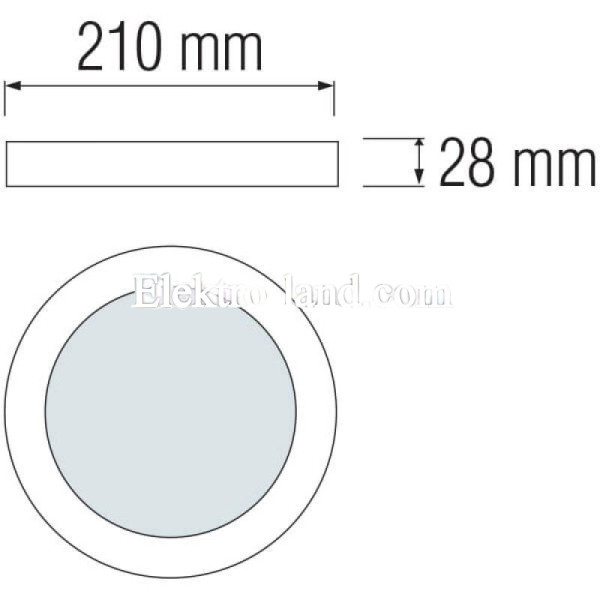 Накладной светильник LED 18W HOROZ 3000K/4200K/6000K CAROLINE-18 